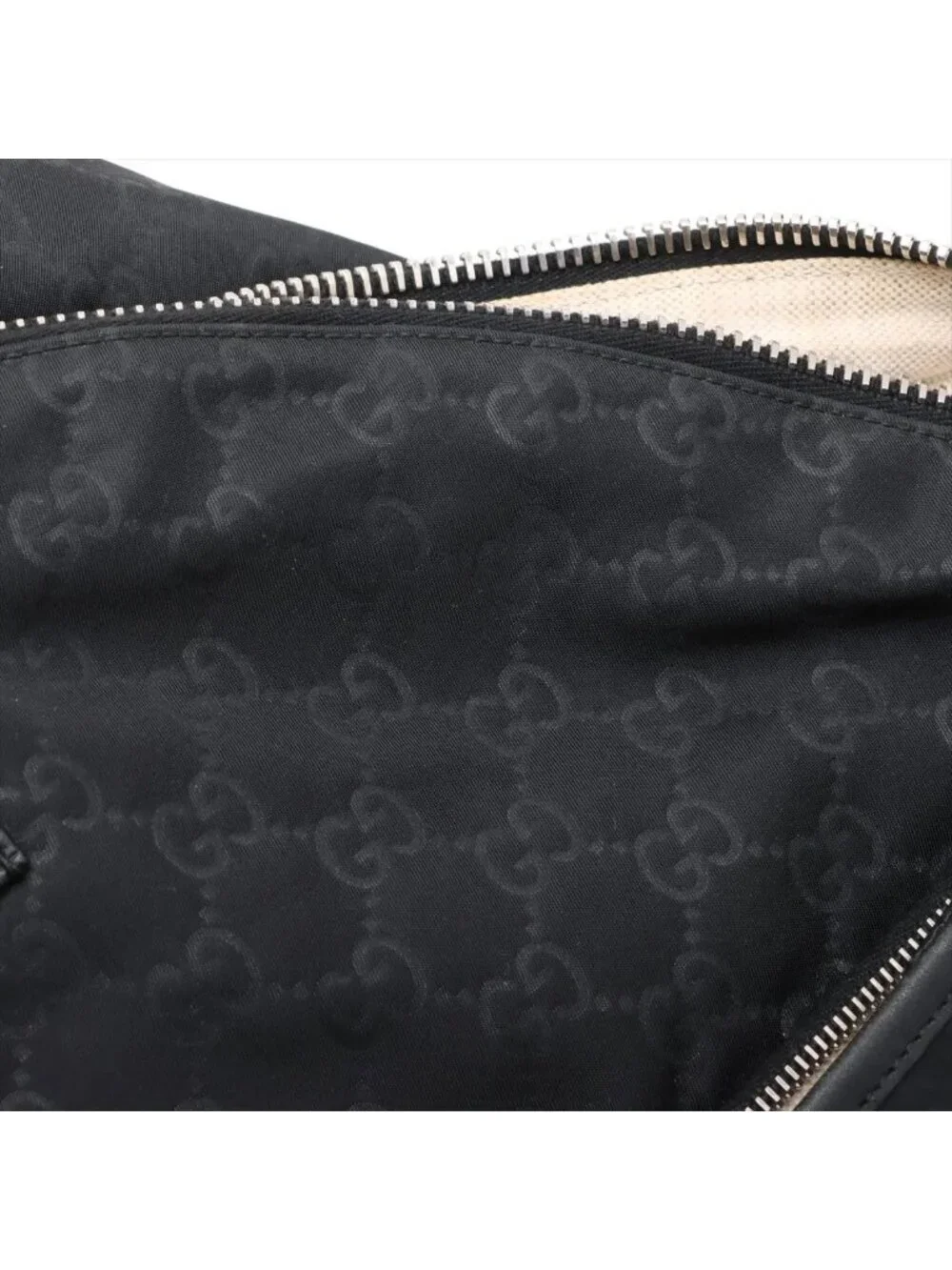 Gucci GG Nylon Leather Backpack Black